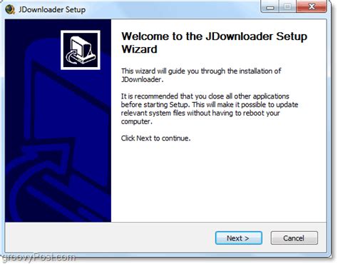 jdownloader setup.